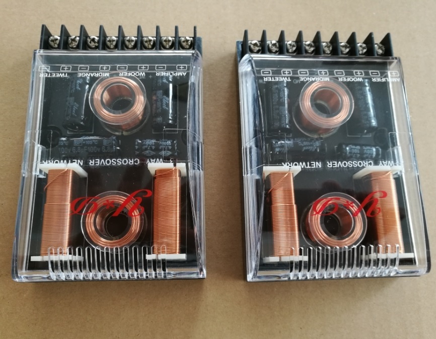 2x car Audio Frequency Divider 3 Way Tweeter Midrange Woofer Crossover Filter