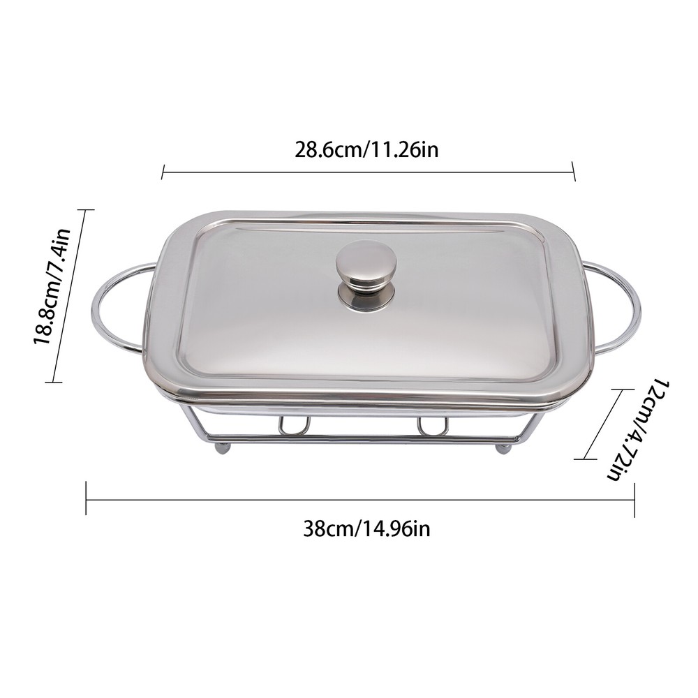 2L Countertop Chafing Dish Buffet Set Warming Tray Buffet Server Food Container
