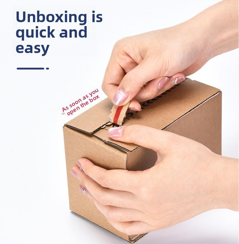 40 pcs 8"x6"x4" ReusableEasyTearPullingChain Box - NoTapeRequired Corrugated Box
