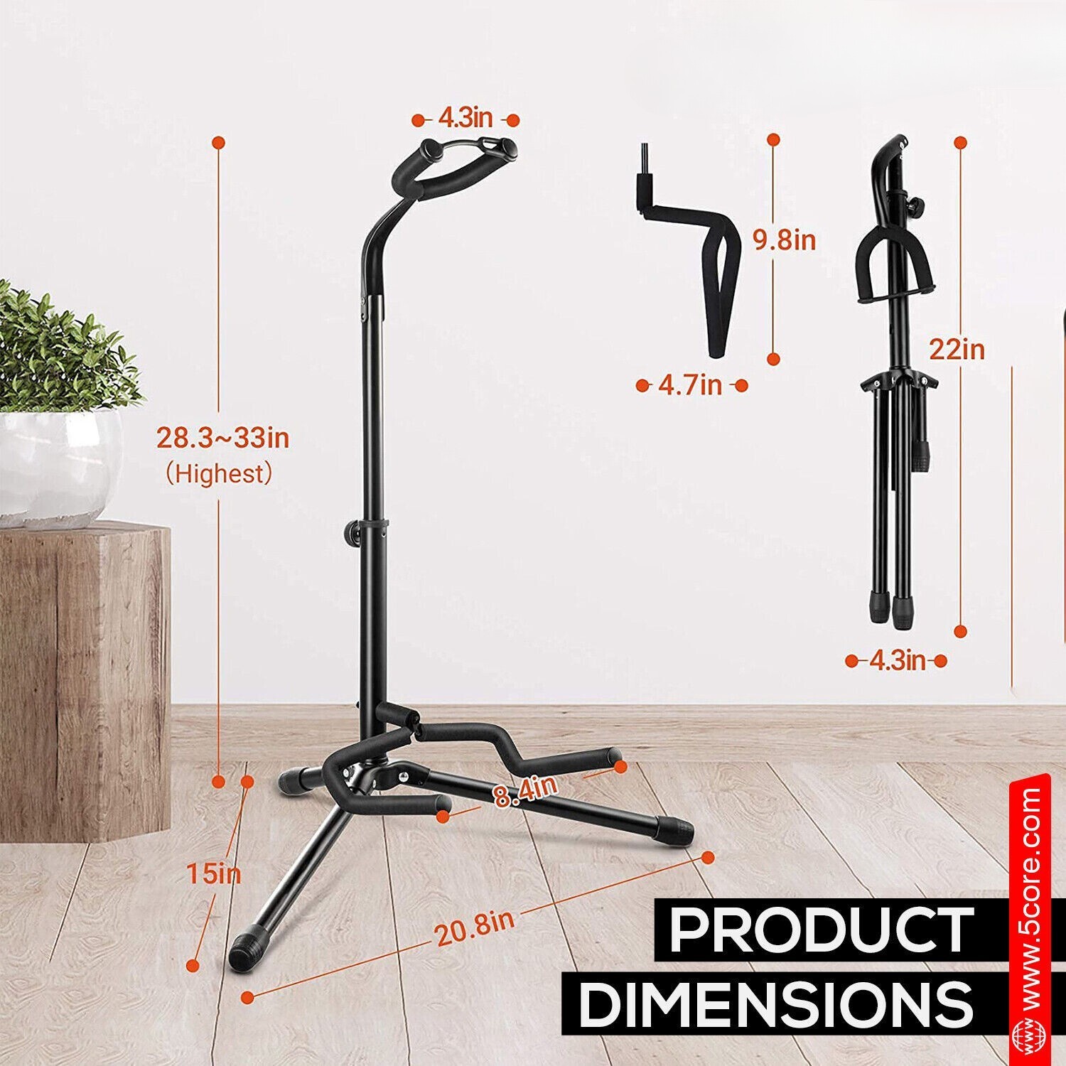 Guitar Stand Floor Adjustable Fold Tripod Acoustic Electric Cello Upright Stand✨