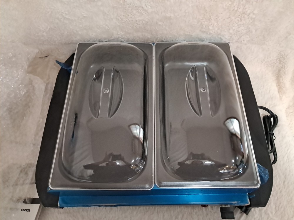 Cook's Essentials Non-stick 2 Section Buffet Server