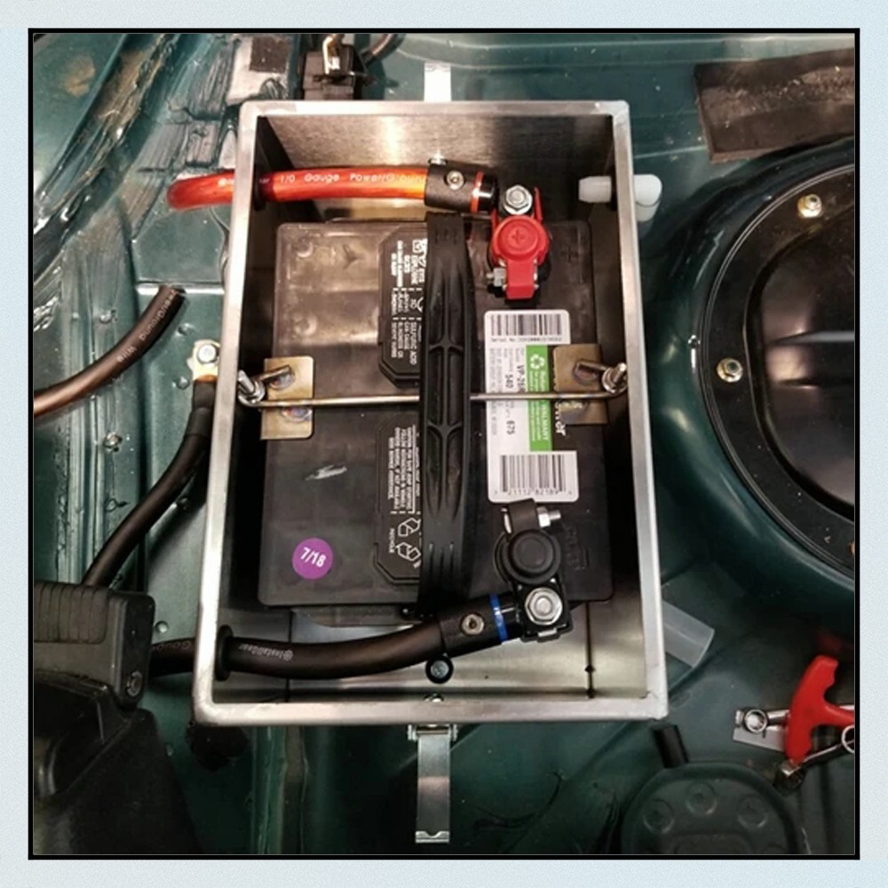 Complete Aluminum Battery Box Relocation Kit RV/Marine/Race Off Road Kit-Group27