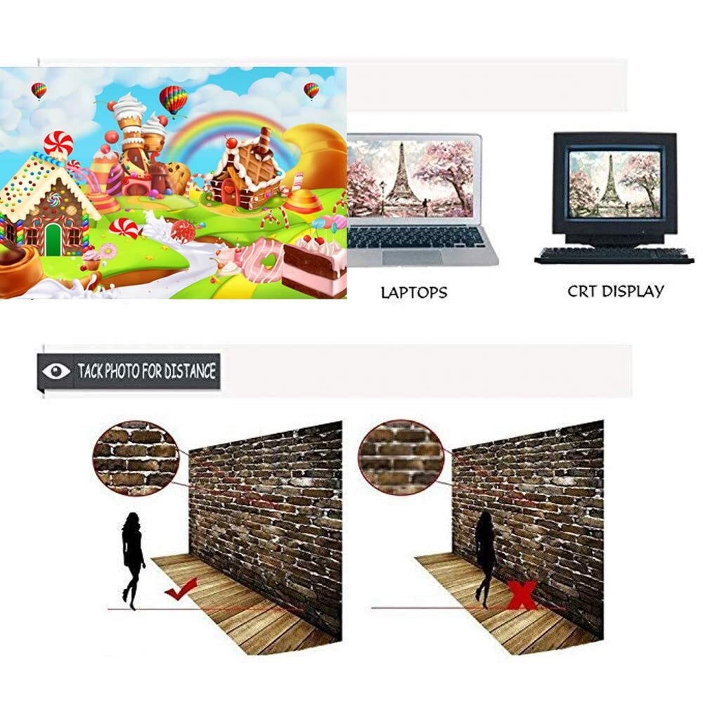 Candyland Backdrop Gingerbread Party Banner Decorations Candy Land Background...