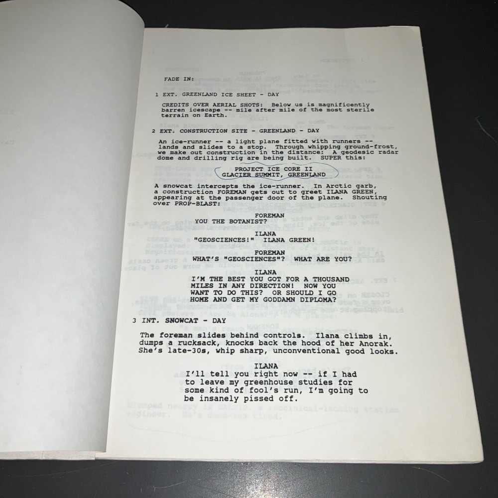 THE ARRIVAL (1996) David Twohy / Charlie Sheen Sci-Fi / Prod. Co. Script +Notes!