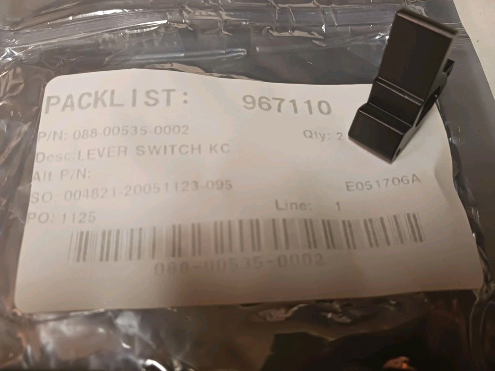 Lever Switch KC Bendix P/N 088-00535-0002 Black