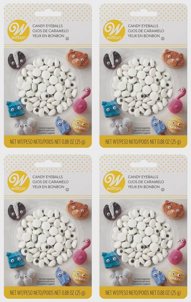 Wilton Small Candy Eyeballs, 0.43-Inch Diameter (4-Pack)
