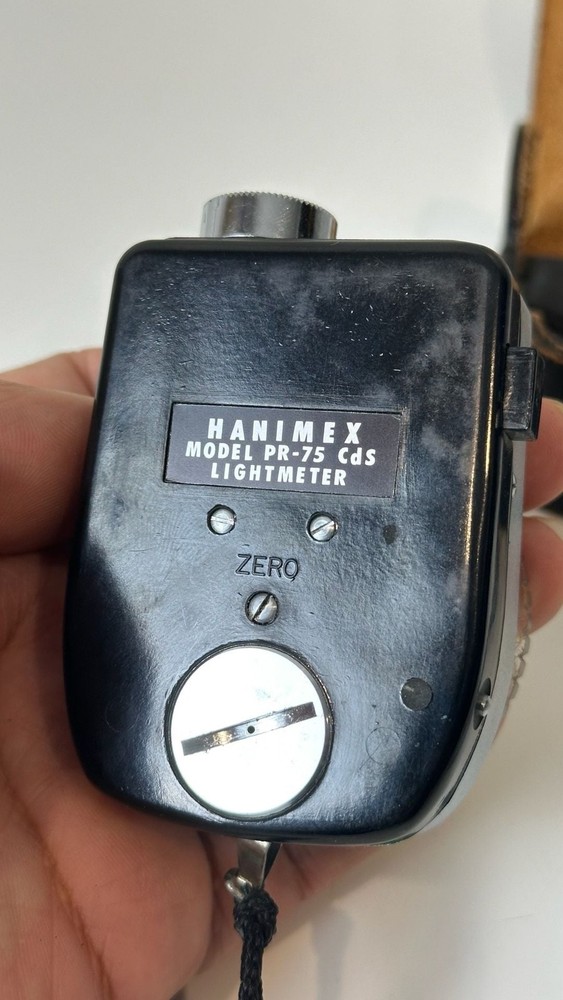 Hanimex Model PR-75 CdS Exposure Light Meter with Leather Case