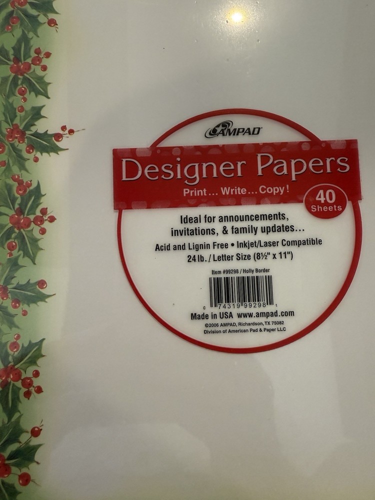 Christmas Designer Paper - 40 Sheets