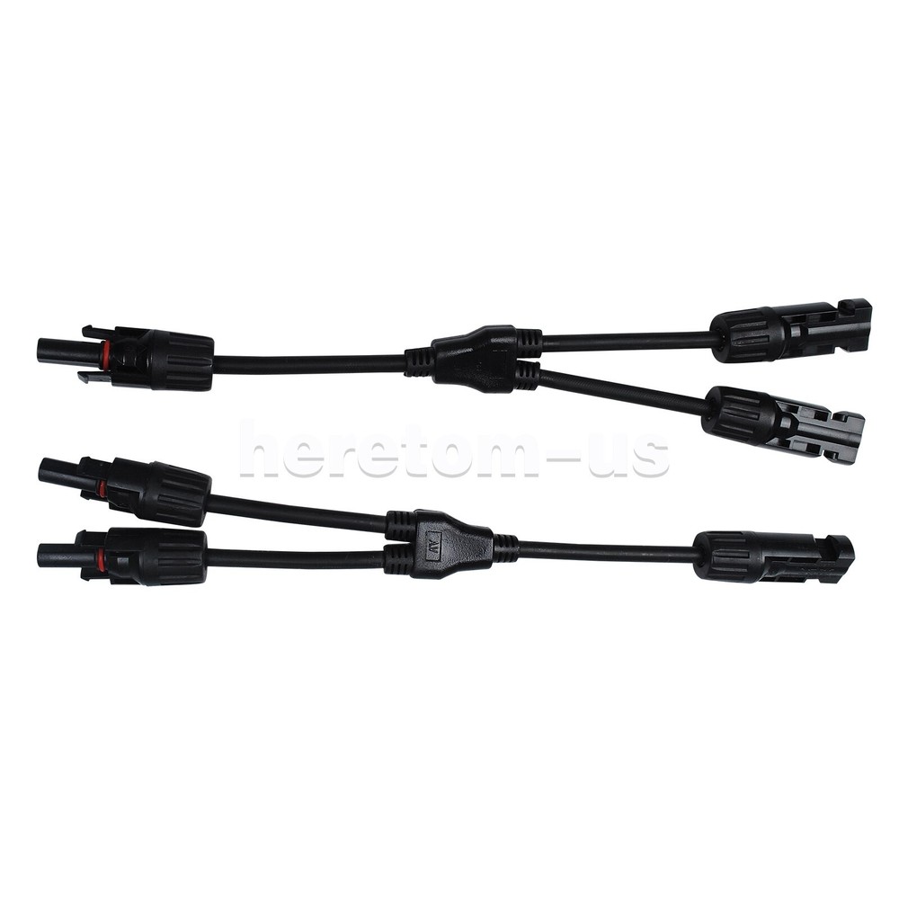 Solar Panel Y Branch Cable Connection Waterproof Adapter Connector Extension US