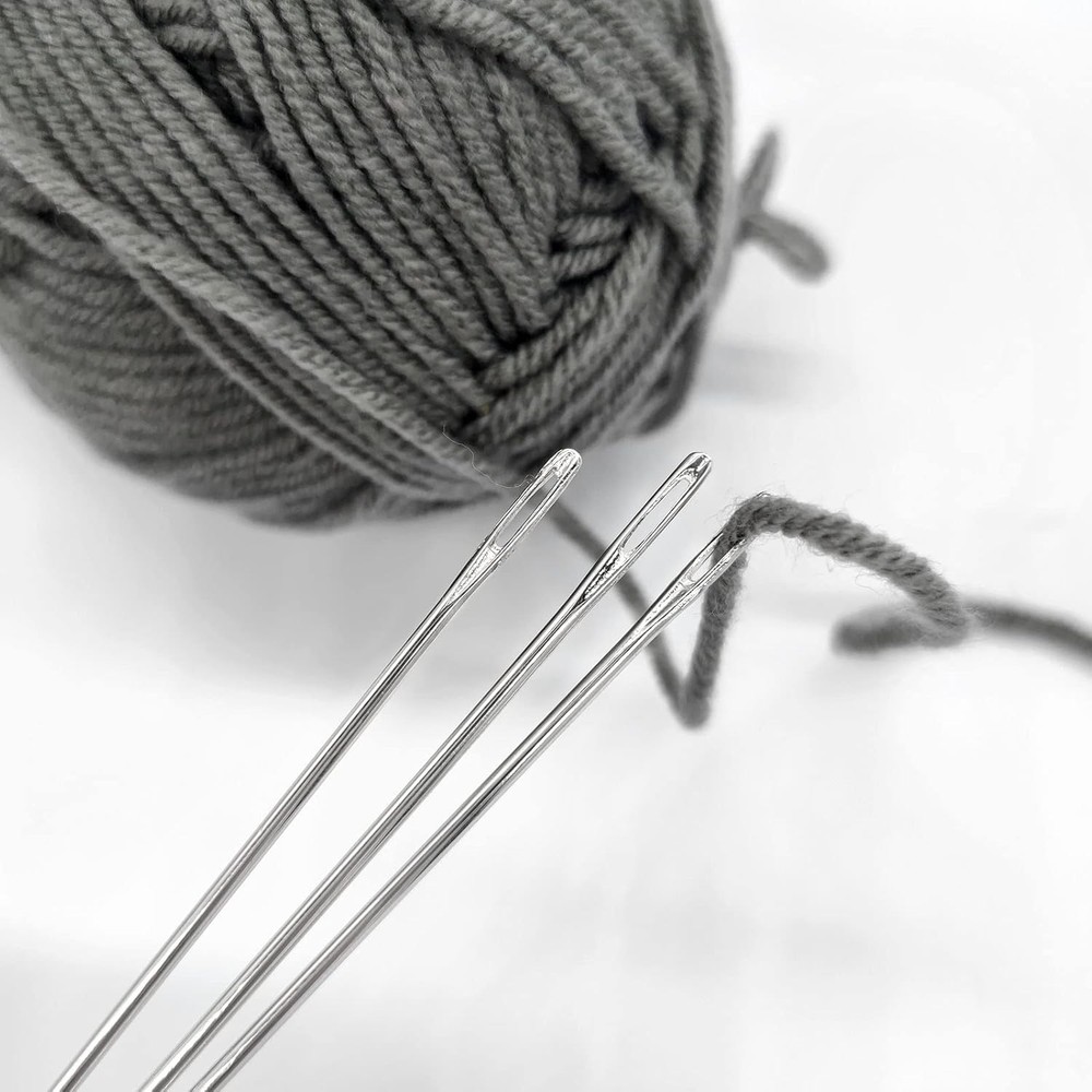 Medsuo 9pcs 4.9"/5.9"/6.9" Extra Long Darning Needles Sewing Silver