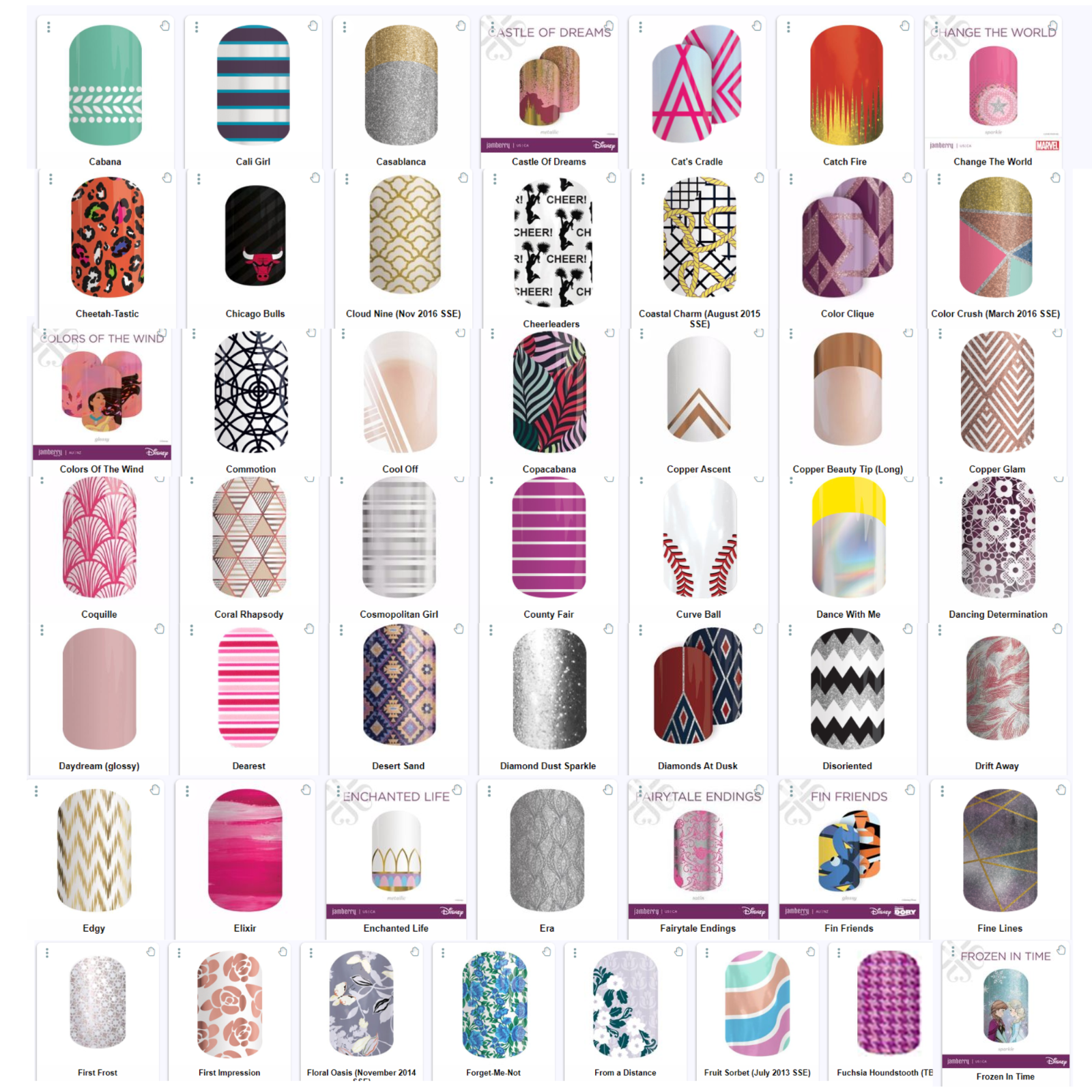 Jamberry Nail Wraps Half Sheets **C to F** FREE SHIPPING Buy 3 Get 1 FREE