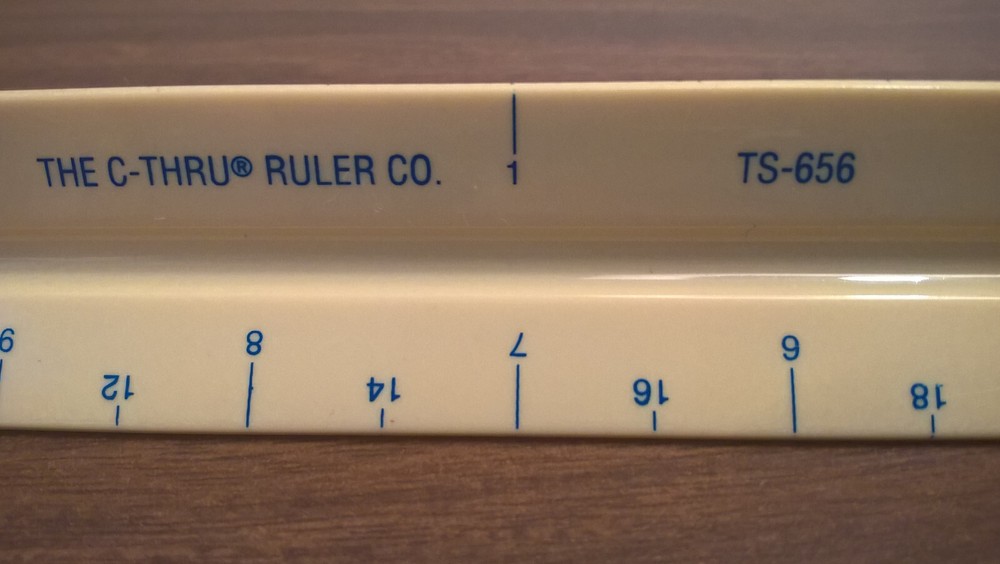 C-Thru Ruler Co TS-656 Architect Engineer 12" Drafting Tool Triangular Tri Color