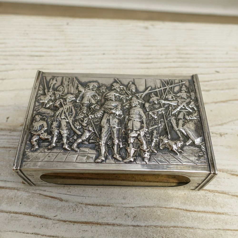 A Dutch Silver Matchbox Cover