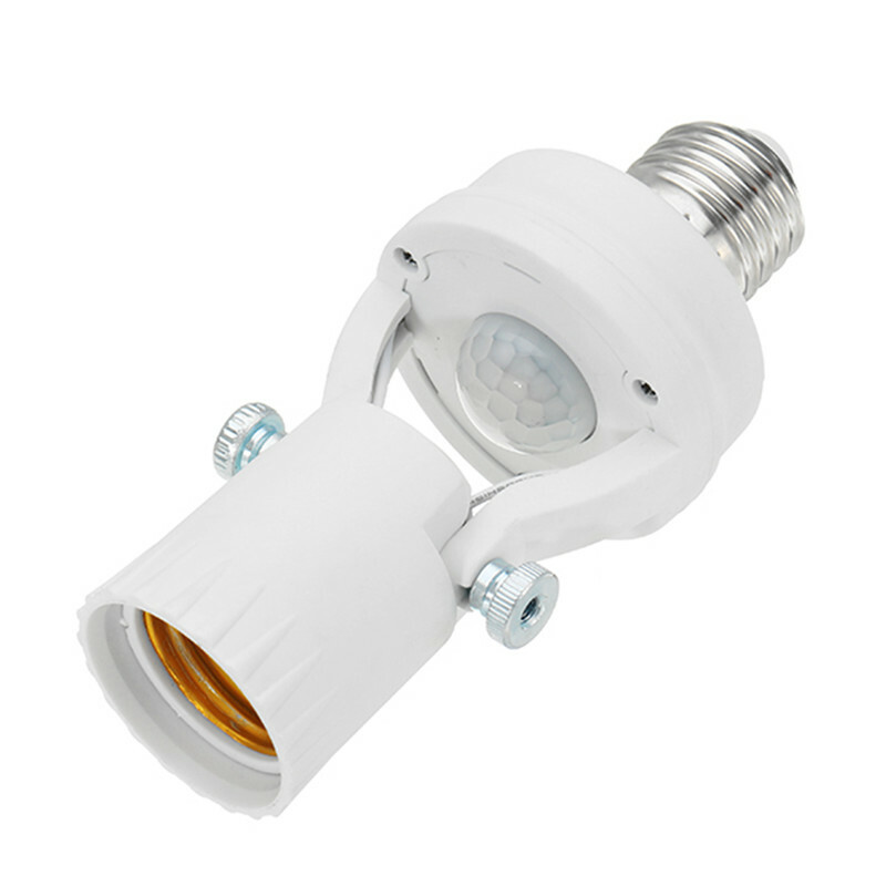 PIR Motion Sensor Light Socket - 180 Degree Rotatable E26/27 Smart Screw Bulb