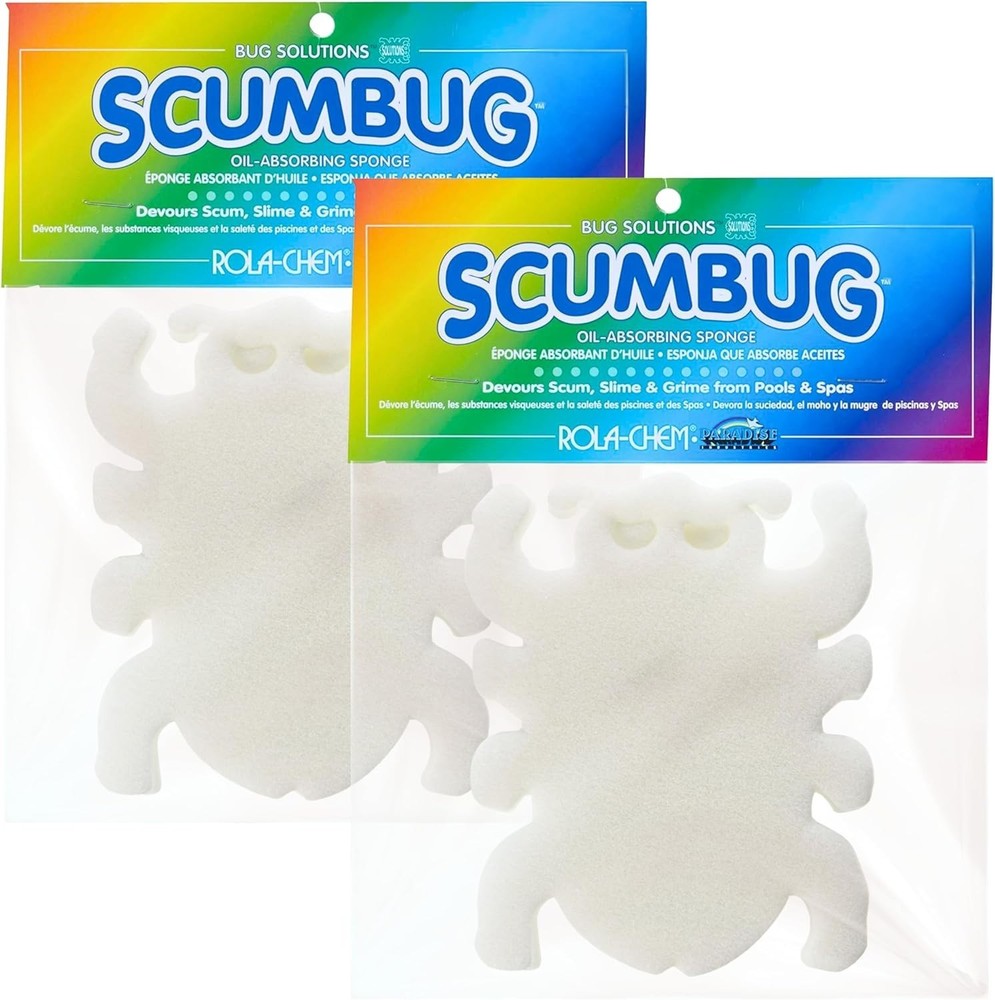 2 Pack Scumbug Spa & Pool Scum Absorber - Lasting Durability & Reusability