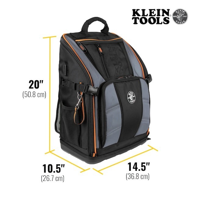 Klein Tools Tradesman Pro Tool Station Tool Bag Backpack, 27 Pockets