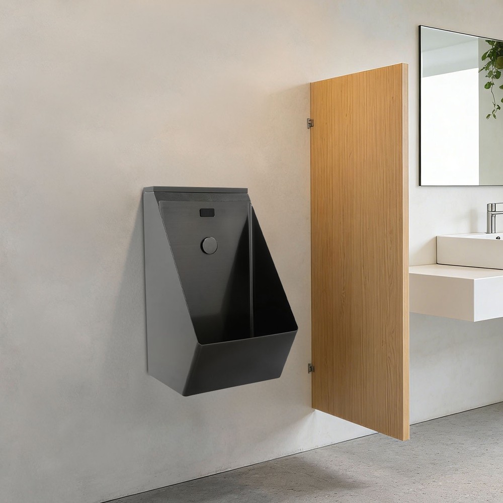 Wall Mounted Sensor Urinal Automatic Sensor Urinal Toilet For Men Toilet Black