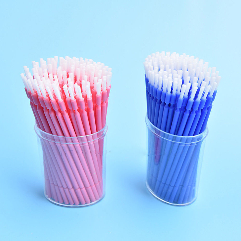 100 Pcs/BoxDental Disposable Microbrush Applicator Micro Bendable Long Brush