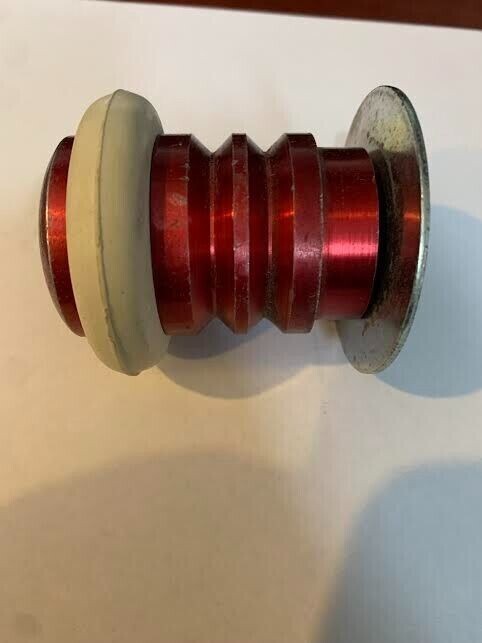 Red Metal Bumper Pool Posts with White Rubber And Design - Bumper Pool Posts