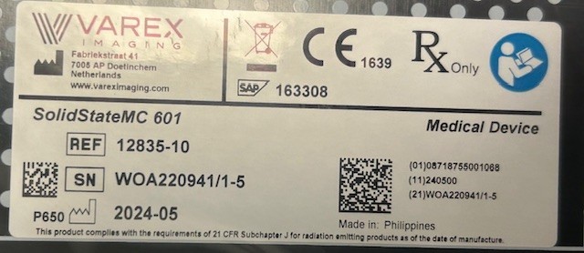 Varex SolidState MC 601 12835-10 AEC Sensor