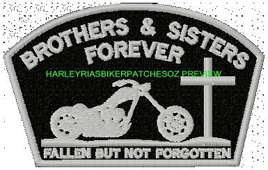 BROTHERS & SISTERS FOREVER MEMORIAL BIKER PATCH