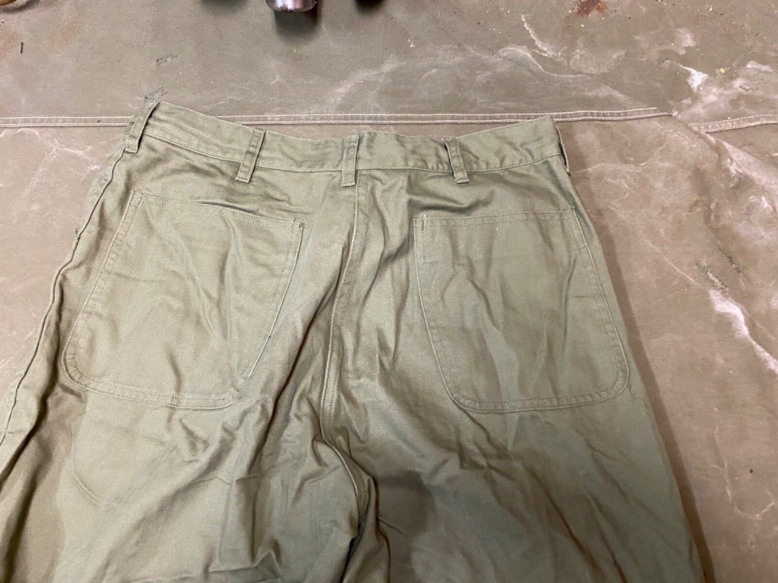 WWII US USMC MARINE P1941 P41 COMBAT FIELD HBT TROUSERS-SIZE MEDIUM 34 WAIST