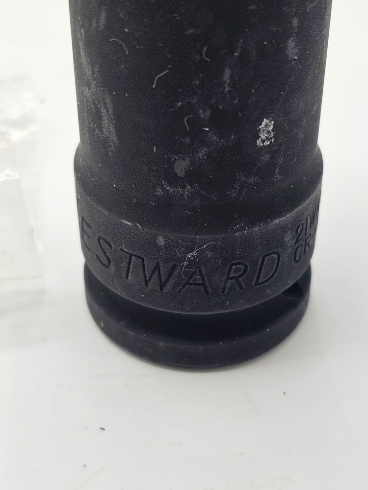 Westward 21WK95 Socket Size 15/16 Drive Impact Socket, Deep Socket, Black Oxide