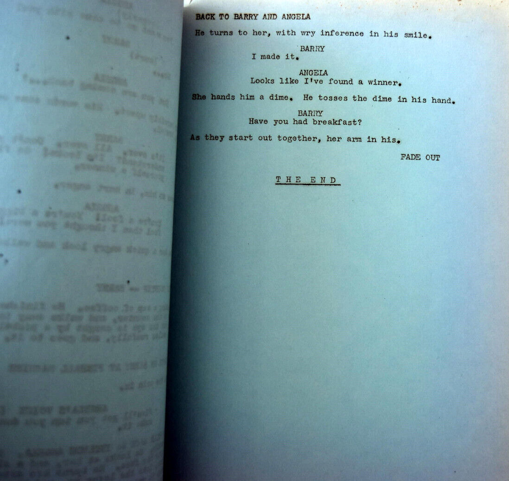 Four Star Playhouse "The Bad Streak" Original Screenplay Script
