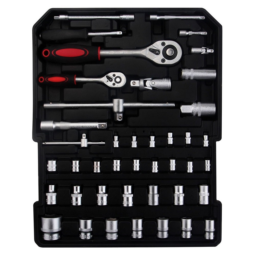 799pc Aluminum Trolley Case Tool Set, Silver, Comprehensive Portable Tool Kit