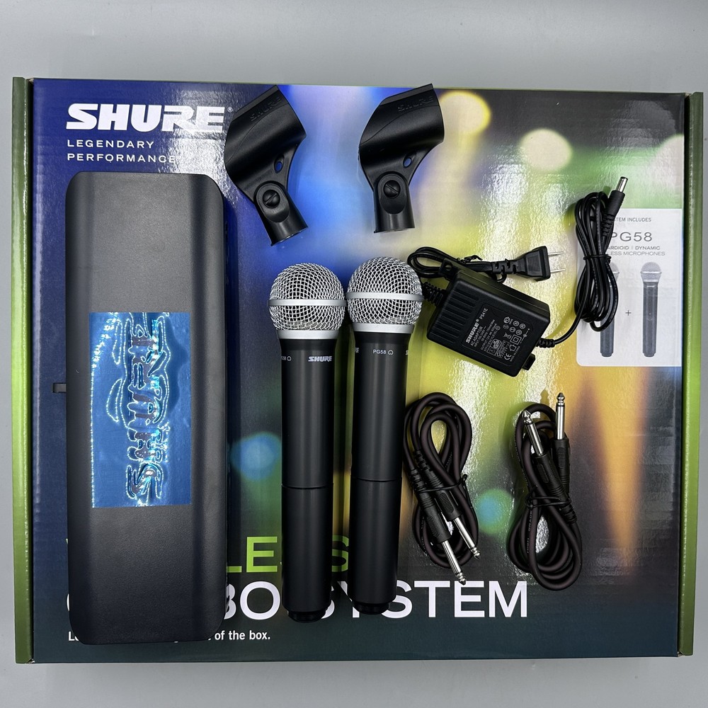 New BLX288/PG58 Handheld Wireless Microphone System With 2 Microphone
