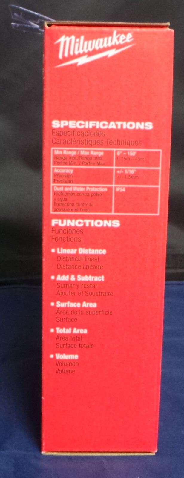 Milwaukee 48-22-9802 150 ft. Backlit Digital Laser Distance Meter Red BRAND NEW