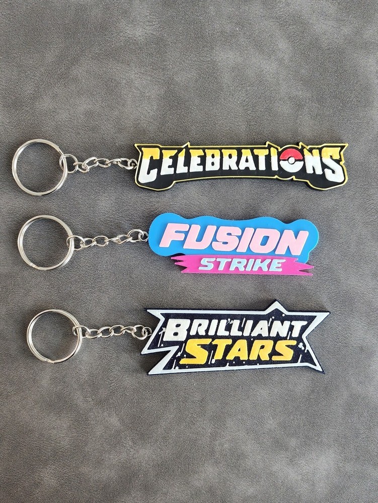 Pokemon Sword & Shield Full Set Logo 3D Binder Pull Tags Label Keychains 19