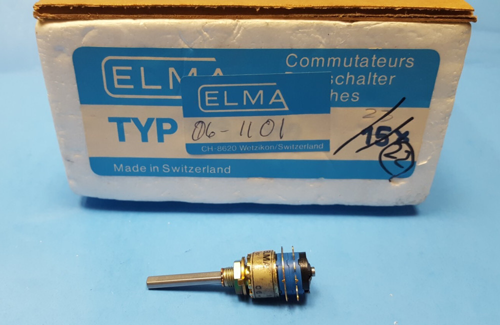 SELECTOR SWITCH, 06-1101, ELMA, Rotary, 12 position