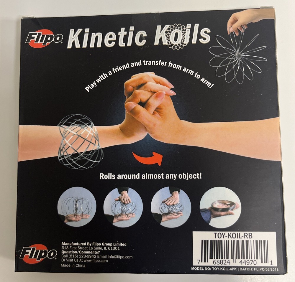Kinetic Koils by Flipo Interactive Fun Age 6+ Spring Flow Ring MultiSensory New