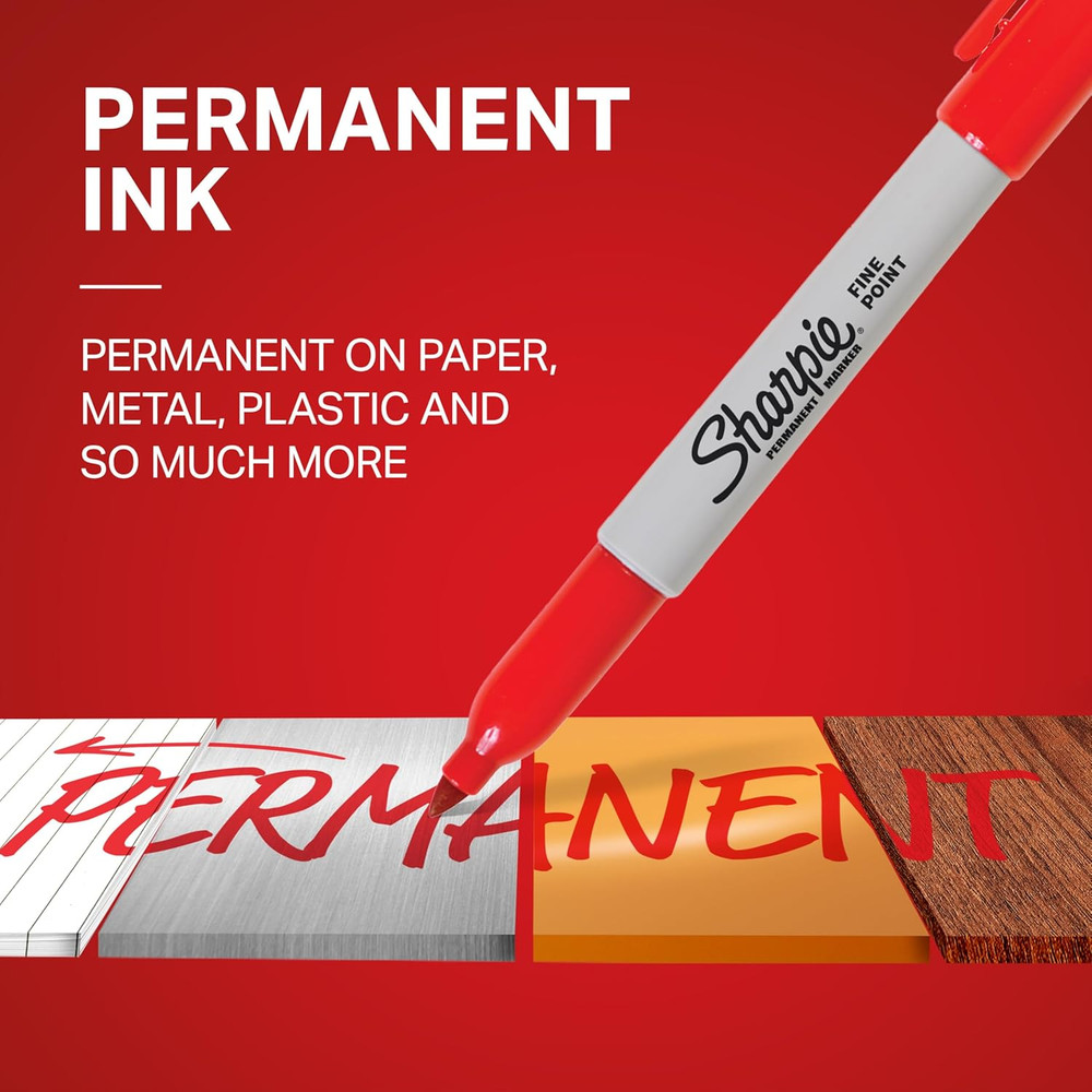 Sharpie Permanent Markers Set, Fine Tip Markers, Quick Drying and Fade Resistant