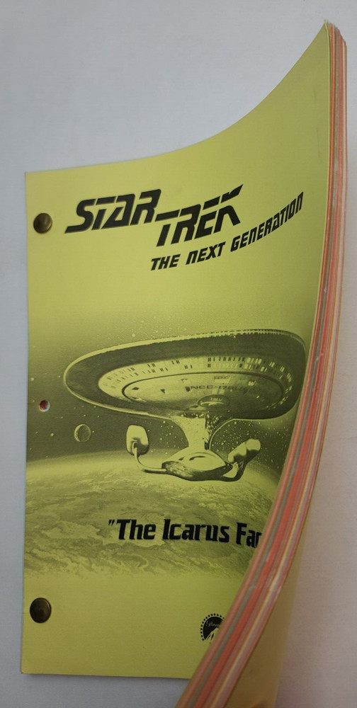 STAR TREK: THE NEXT GENERATION / David Assael 1989 TV Script "The Icarus Factor"