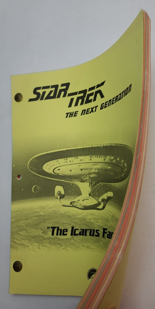 STAR TREK: THE NEXT GENERATION / David Assael 1989 TV Script "The Icarus Factor"
