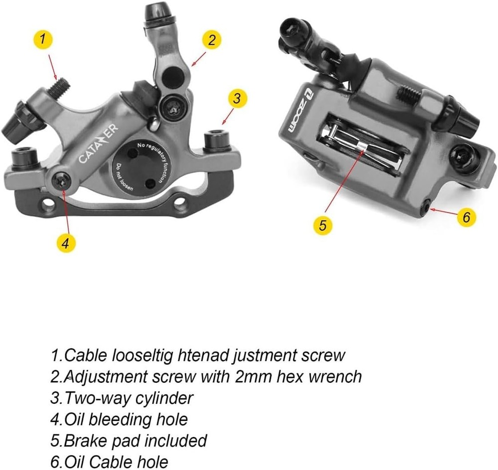 XTECH HB-100 Hydraulic Disc Brake Calipers Set for MTB & E-Bikes | Front & Rear