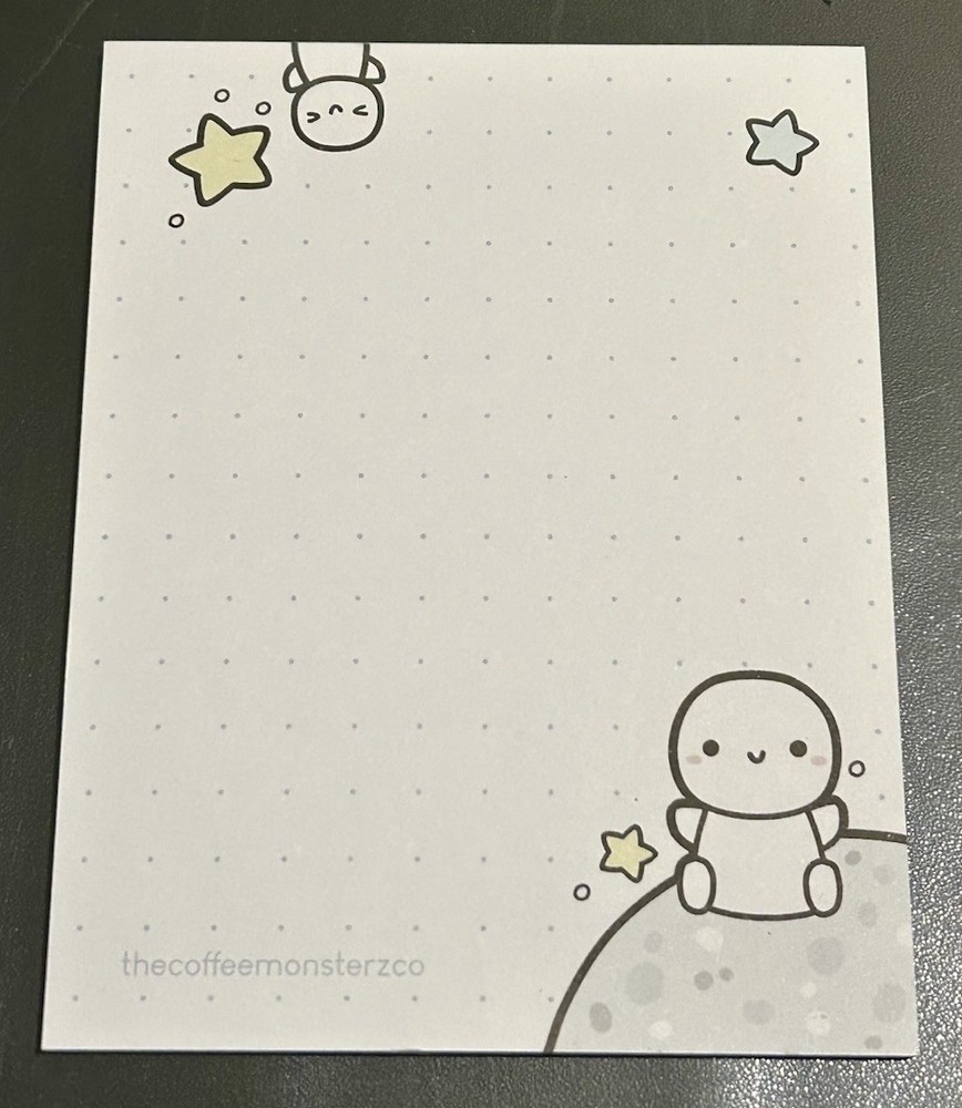 New TCMC Sticky Notes Notepad TheCoffeeMonsterzCo *Rare* Older from Sub Box