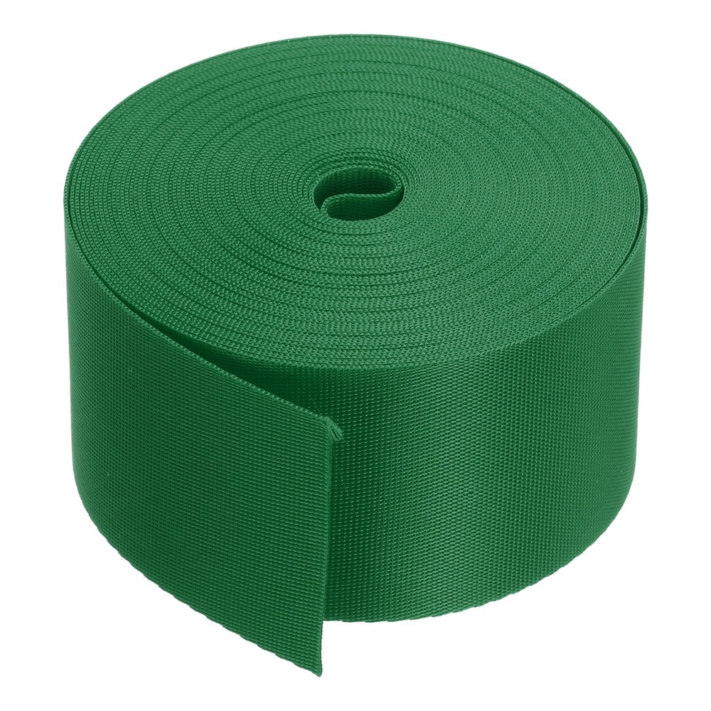 Flat Nylon Webbing Strap 2 Inch 10 Yards Green for Backpack