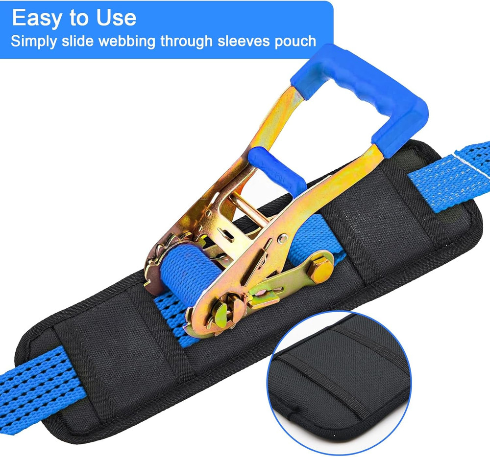 4 PCS Universal Tie down Strap Protector Sleeve,Protective Sleeves for Ratchet S