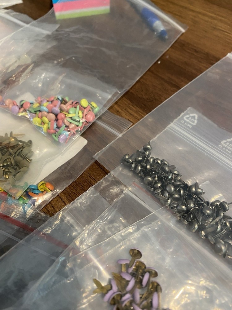 Assorted Tiny Brads For Crafting, Scrapbooking, Cardmaking, Etc.