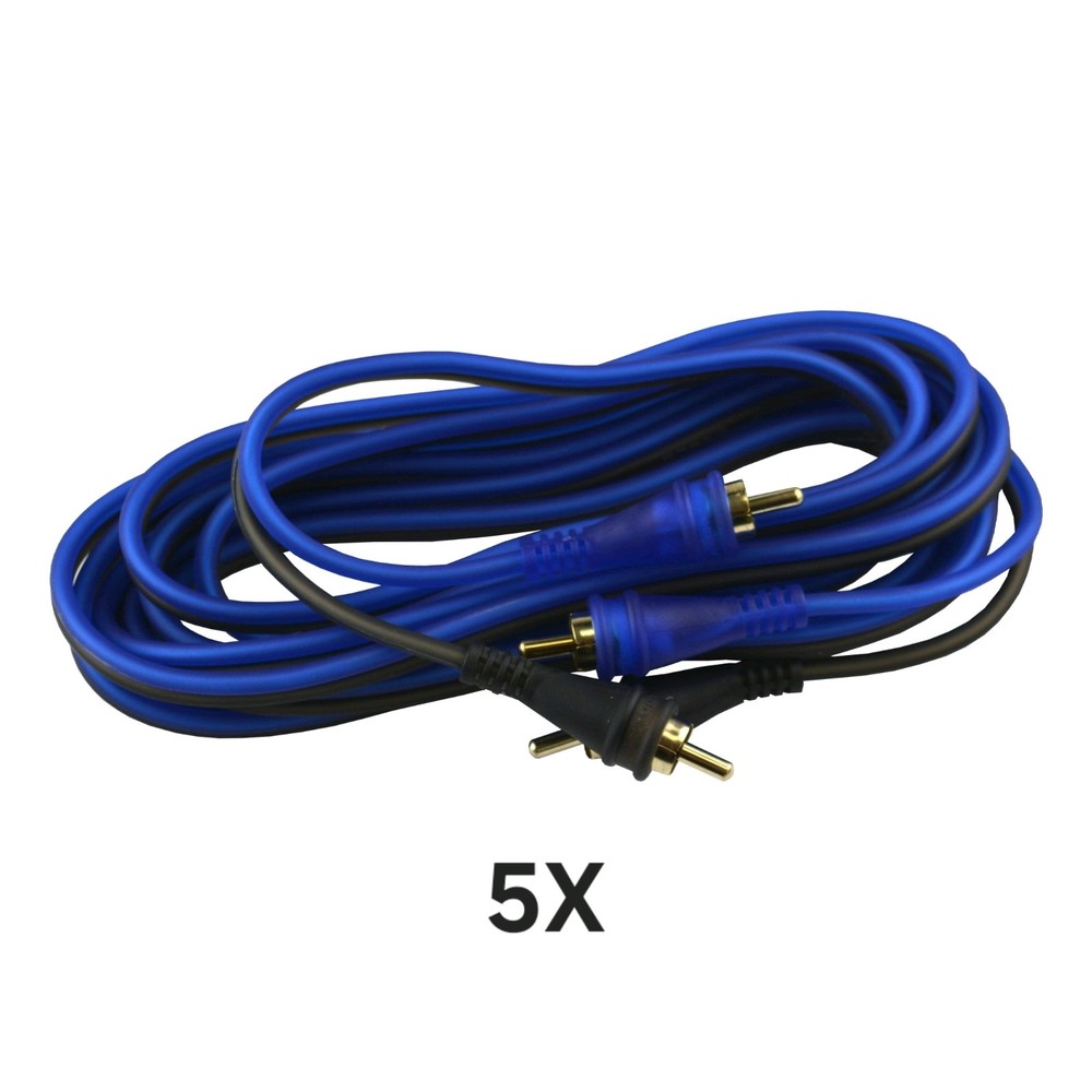 Audiopipe Superflex BMS-BLS RCA 15ft 5Pk
