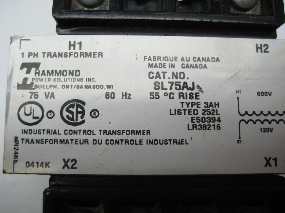HAMMOND SL75AJ TRANSFORMER UNMP