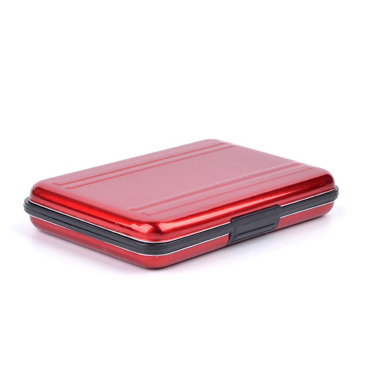 Red SDXC Storage Aluminum Case Micro SD Cards Holder Case Memory Card Box 2PC