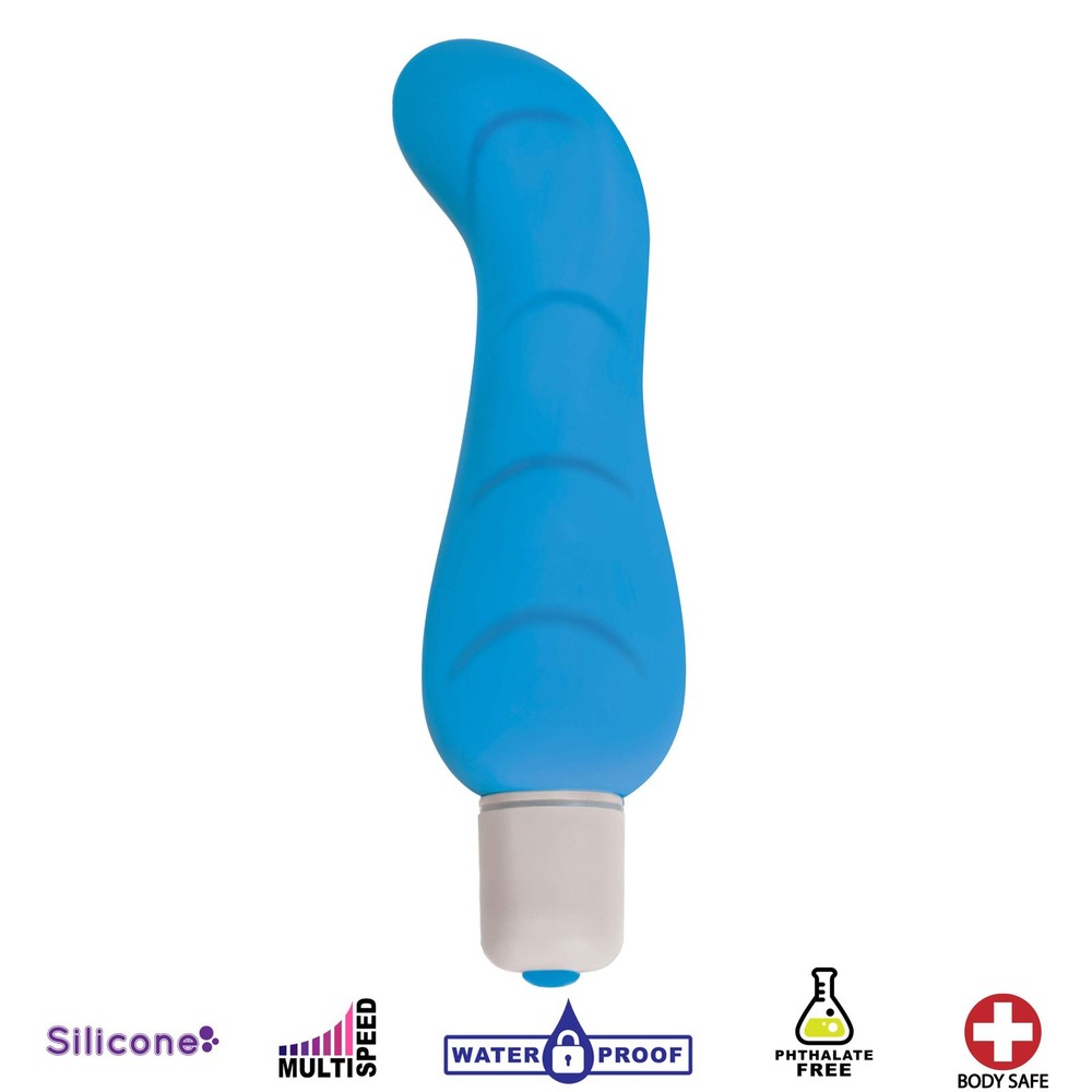 Adore Silicone Mini G-Spot Vibe- Blue