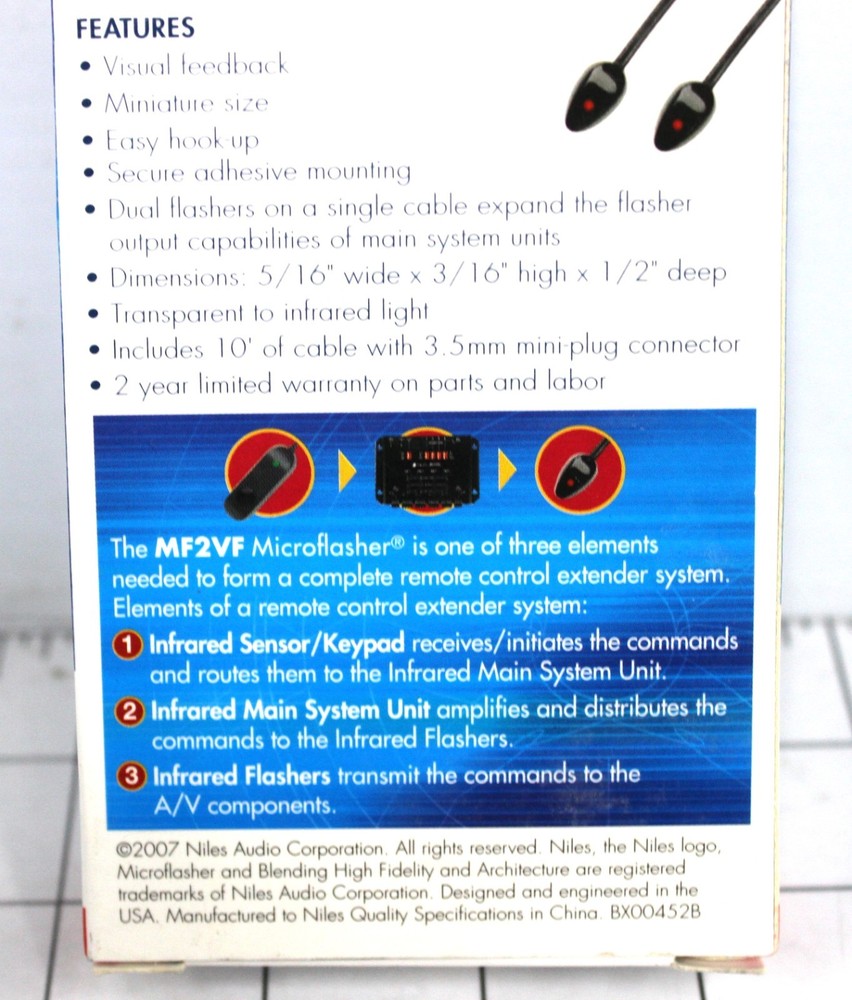 Niles MF1 Infrared MicroFlasher With Visible Feedback