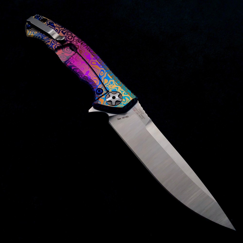 Zero Tolerance ZT 0452CF Plain Edge Folder BWL Flomascus Ano custom zt452cf