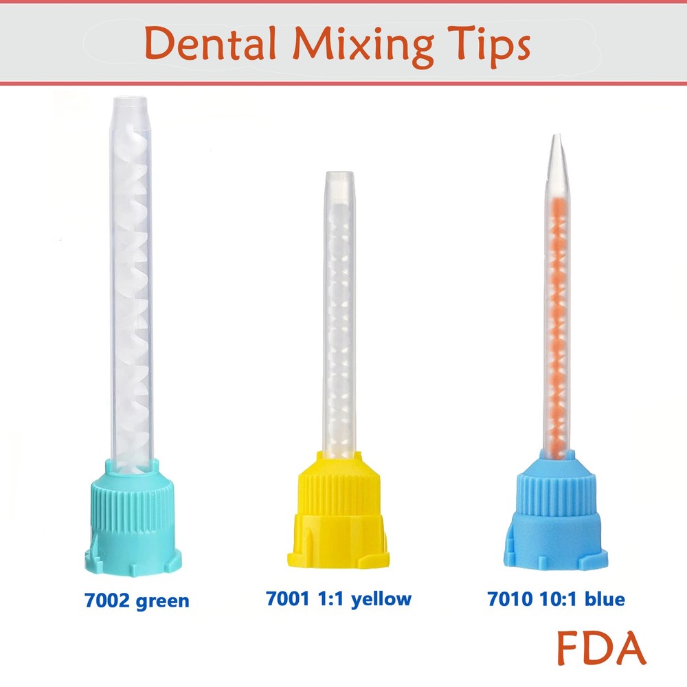 50pcs Dental Mixing Tips Dental Impression Material Impression Mixing Tips FDA