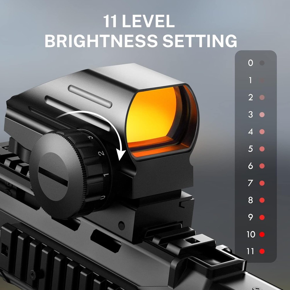 EZshoot Reflex Sight with 4 Reticles Red Dot Sight, Holographic